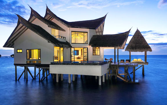 Exterior view of the Ocean Suite at Jumeirah Vittaveli, Maldives