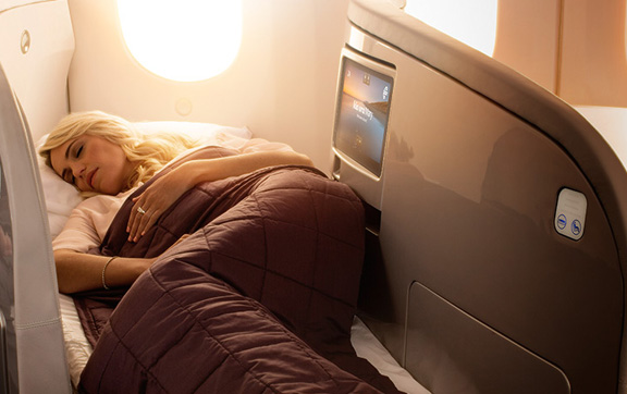 Air New Zealand Business Class Bed