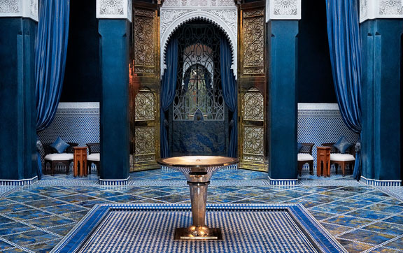 A fountain that can be found at The Royal Mansour, Marrakech, Morroco