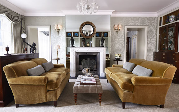 The living room of the Royal Suite, at The Goring Hotel, London.