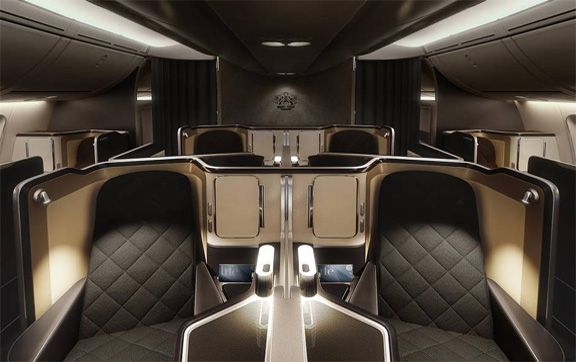 British Airways First Class cabin layout