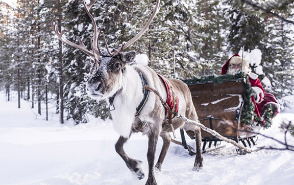 Santa in his traditional home in Lapland
